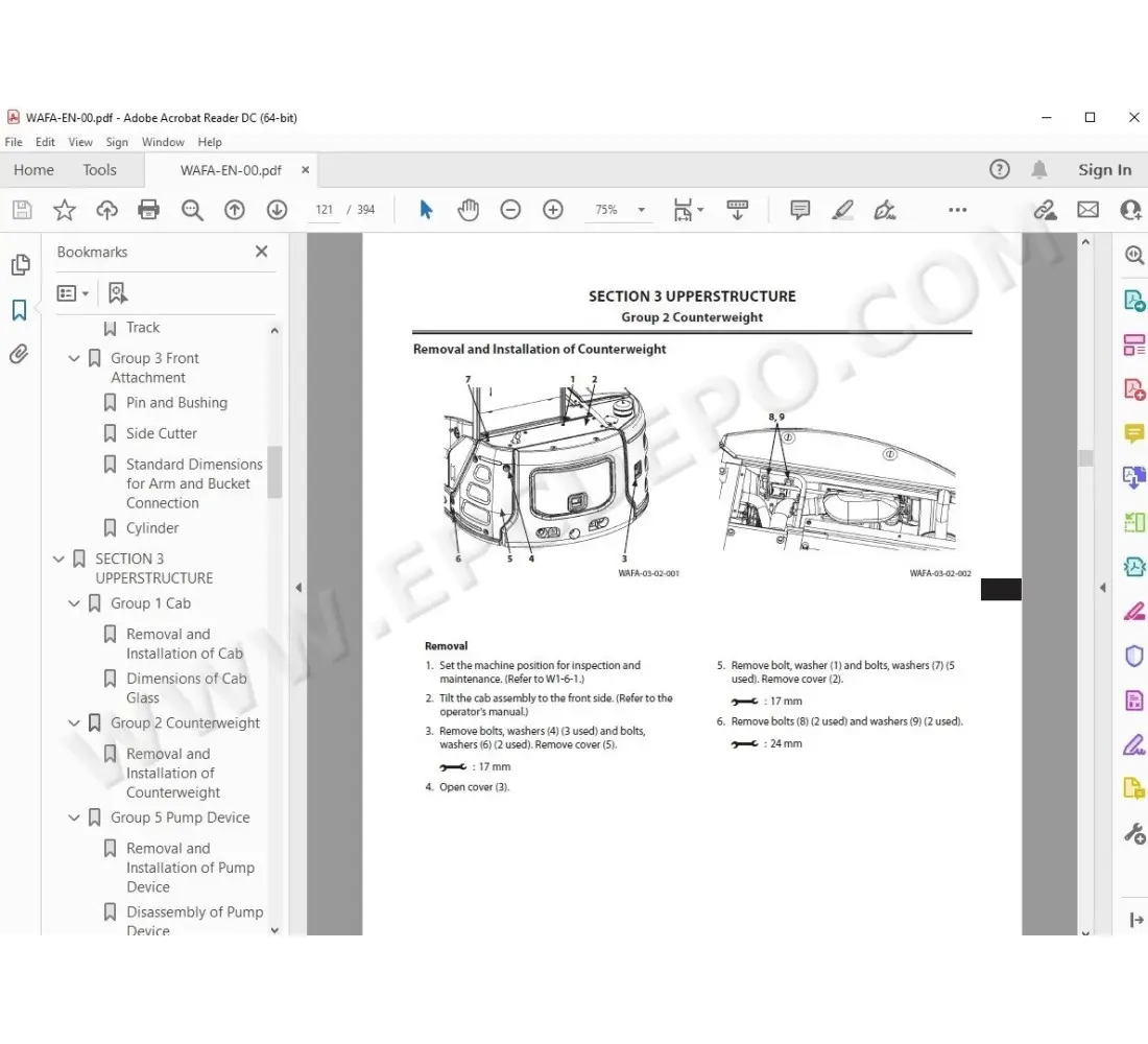 Hitachi Excavator Zaxis ZX65USB-5A service manual